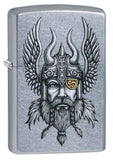 Zippo Nordic Viking Warrior, Street Chrome Finish, Windproof Lighter #29871