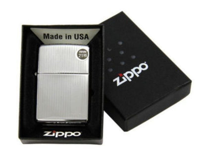 Zippo Engine Turned Lighter, High Polish Chrome #350