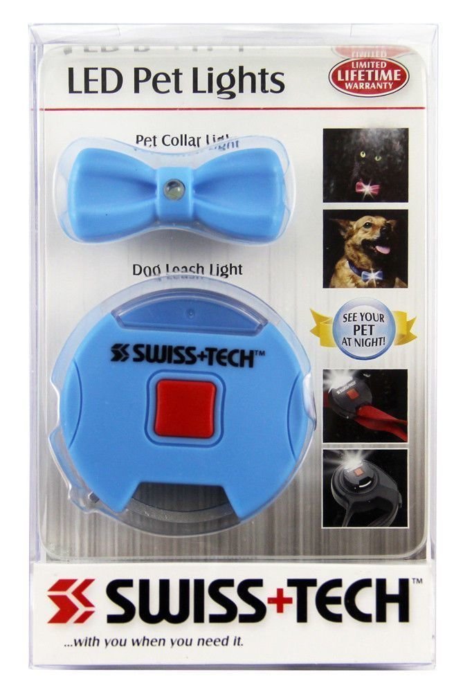 Swiss+Tech Pet Collar & Leash Light Set, Blue #ST13035