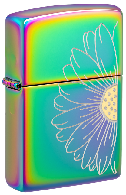 Zippo Flower Laser Two-Tone Design, Multi Color Lighter #48668