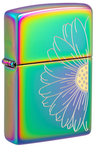 Zippo Flower Laser Two-Tone Design, Multi Color Lighter #48668