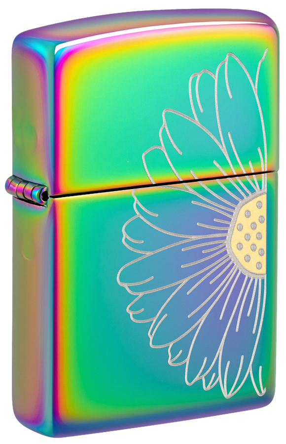 Zippo Flower Laser Two-Tone Design, Multi Color Lighter #48668