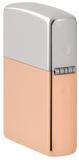 Zippo Bimetal Case, Solid Copper and Sterling Silver Lid Lighter #48694