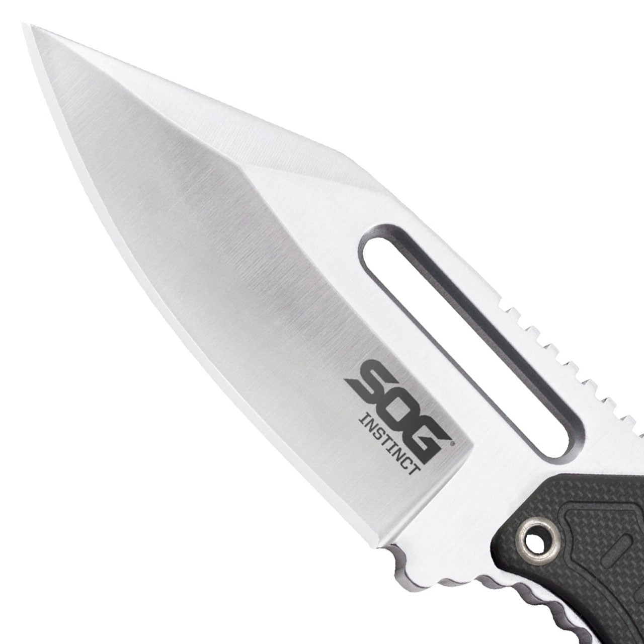 SOG Instinct Fixed Blade Knife, G10 Handle, Satin Finish #NB1012-CP