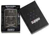Zippo Samurai Warrior Fighting, 360° Design, High Polish Black Lighter #49292