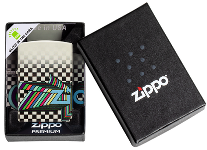 Zippo Nostalgia Retro Logo 540 Glow-In-The-Dark Lighter #48504