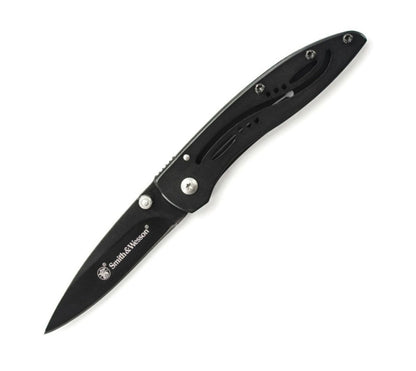 Smith & Wesson Black Stainless Steel 2.3" Drop Point Blade Manual Knife #CKLPB