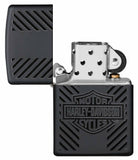 Zippo Harley Davidson Logo Black Matte Finish Genuine Windproof Lighter #49174
