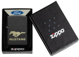 Zippo Ford Mustang Logo, Black Crackle Finish Lighter #49827