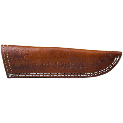 Scorpion Mart Handmade Damascus Steel Knife, Rosewood Handle + Sheath #KNIFE26