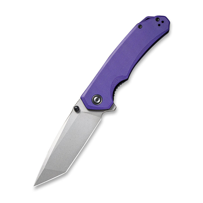 CIVIVI Brazen Knife, Purple G10 Handle Gray Stonewashed Blade #C2023A