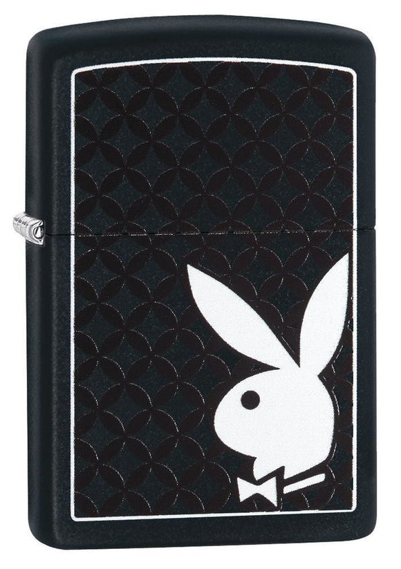 Zippo Playboy Bunny Logo Lighter, Black Matte #29578