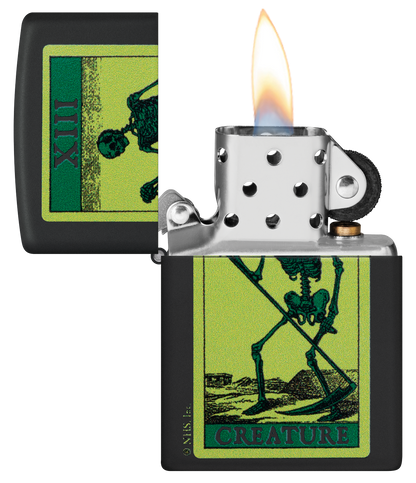 Zippo XIII Creature Design, Black Matte Lighter #48416