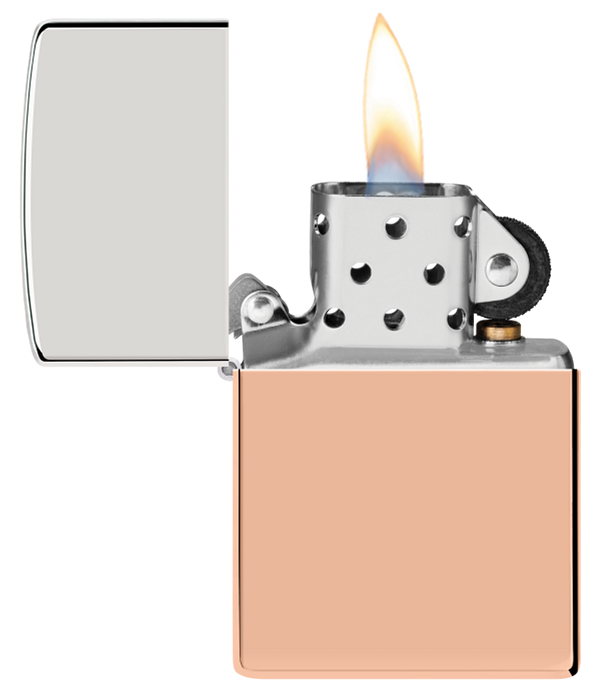 Zippo Bimetal Case, Solid Copper and Sterling Silver Lid Lighter #48694