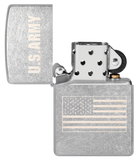 Zippo USA Army Flag Laser Engrave Design, Street Chrome Lighter #48557
