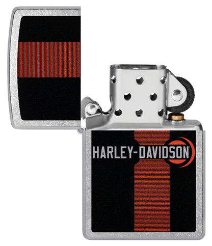 Zippo Harley Davidson Stripe Design, Street Chrome Lighter #48604