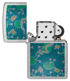 Zippo John Smith Gumbula Turtles Design, Street Chrome Lighter #48626