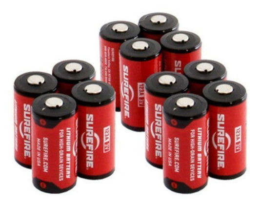 Surefire (12) 123A Lithium 3V Batteries for Flashlights #SF12-BB