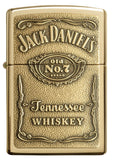 Zippo Jack Daniels Tennessee Whiskey Emblem, High Polish Brass Lighter #254BJD.428