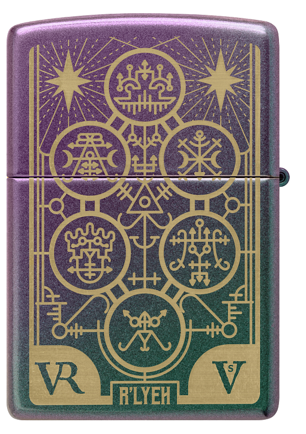 Zippo Cthulu Spiritual Laser Engrave Design, Iridescent Lighter #48671