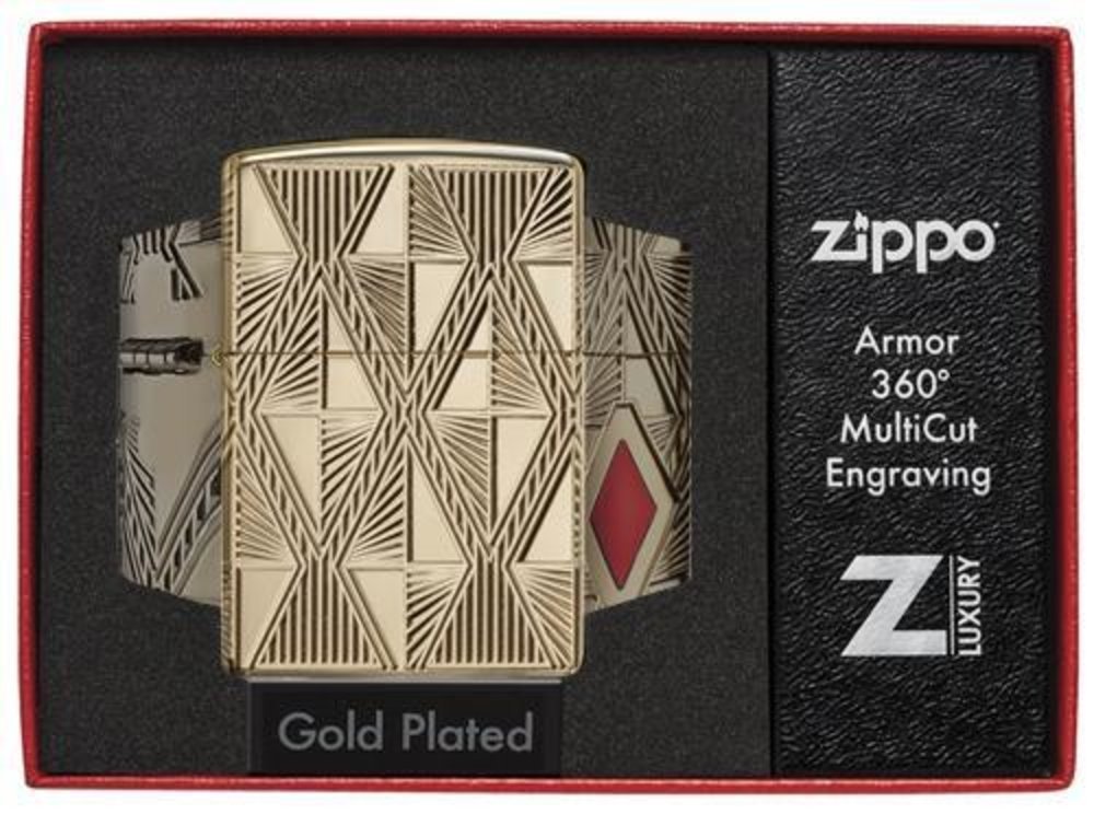 Zippo Luxury Diamond Design, 360° MultiCut Engraving, Windproof #29671