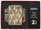 Zippo Luxury Diamond Design, 360° MultiCut Engraving, Windproof #29671