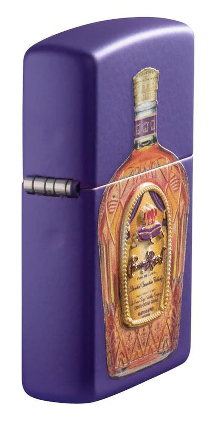 Zippo Crown Royal Purple Matte Lighter + Small Pouch Gift Set #49661