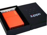 Zippo Orange Matte w/ Logo Lighter #231ZL