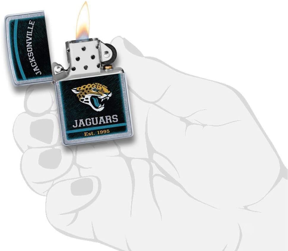 Zippo NFL Jacksonville Jaguars, Street Chrome Finish, Windproof Lighter #29946