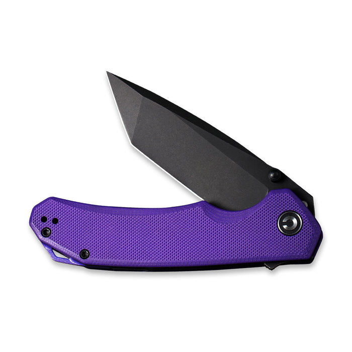 CIVIVI Brazen Knife, Purple G10 Handle, Black Stonewashed Tanto Blade #C2023D