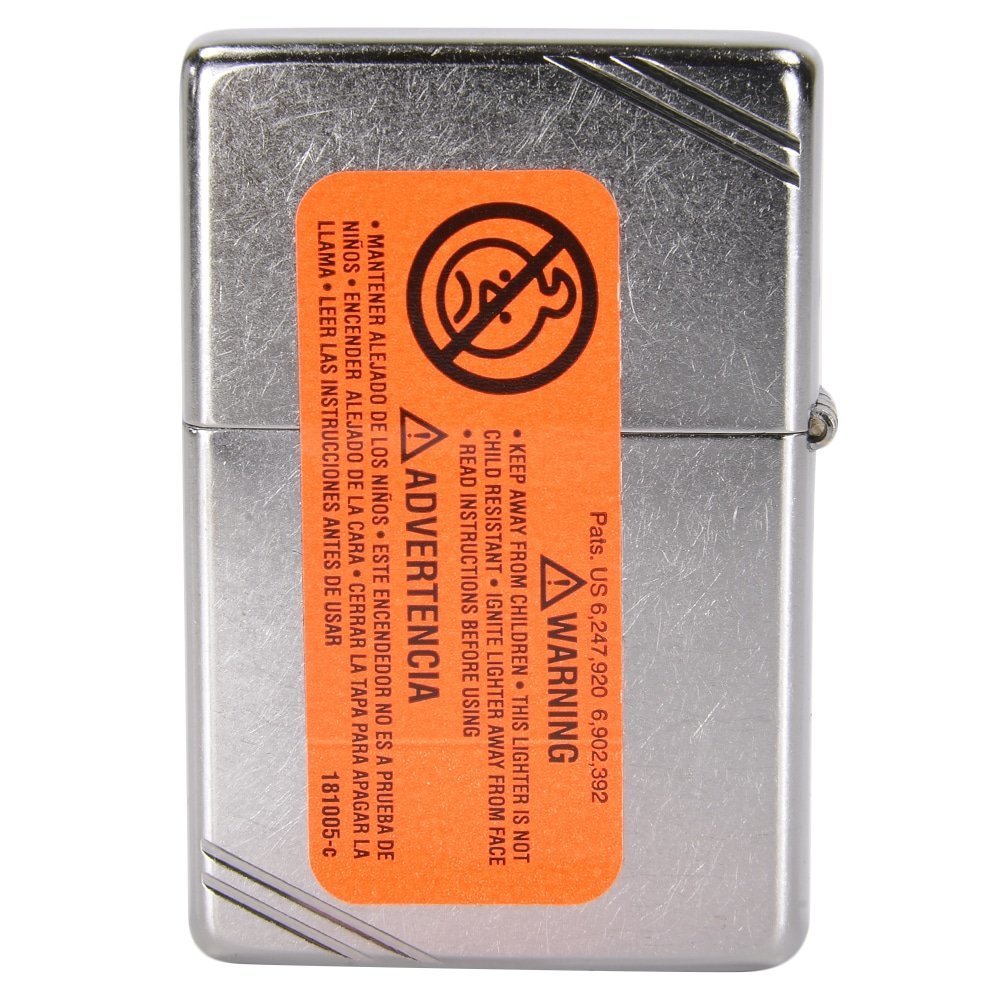 Zippo Vintage with Slashes Street Chrome Windproof Pocket