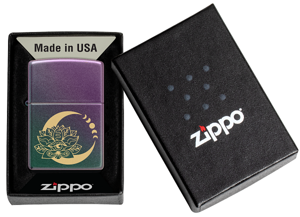 Zippo Lotus Flower Design, Iridescent Design Lighter #48587