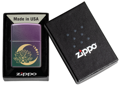 Zippo Lotus Flower Design, Iridescent Design Lighter #48587