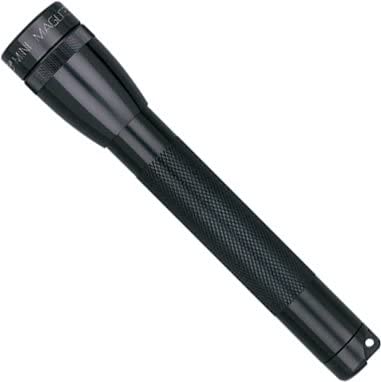 MAGLITE Mini Flashlight With Holster, Black + 2 AA Batteries #M2A01H