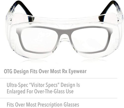 UVEX Ultra-Spec 2001 OTG Safety Glasses with Clear Anti-Scratch Lens #S0112-BR