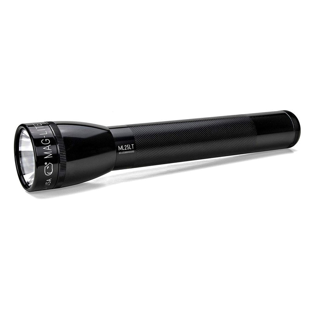 MAGLITE ML25LT, LED 3-Cell C Flashlight, 173 Lumens, Black #ML25LT-S3015