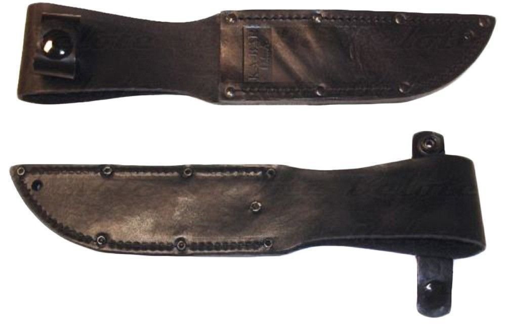 Ka-Bar Leather Sheath, USA Logo, Black, Fits Knife w/ 5 1/4" Blade #1256S
