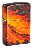 Zippo Fire Lava Flow 540 Design, Tumbled Brass Lighter #48622