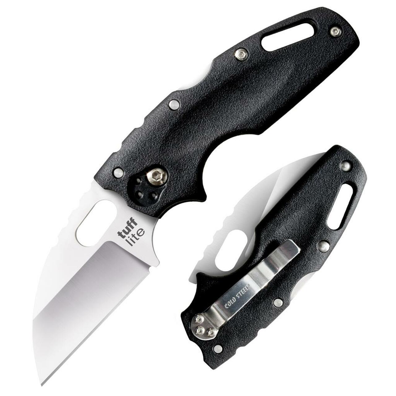Cold Steel Tuff Lite Folding Knife, Plain Edge Blade, Grivory Handle, Clip #20LT