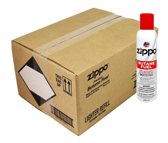 (48-Can) 5.82 oz / 165 grams Zippo Premium Butane Fuel, #3810