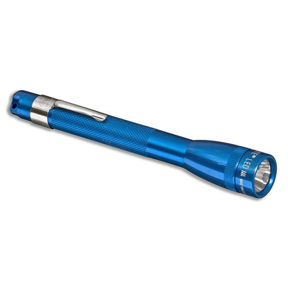 MAGLITE Mini, LED Flashlight + Pocket Clip + 2 AAA Batteries, Blue #SP32116