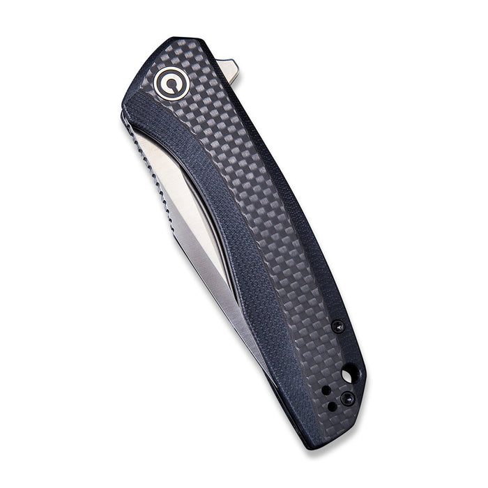 CIVIVI Baklash Twill Carbon Fiber Black Handle, Satin Finished Blade #C801D