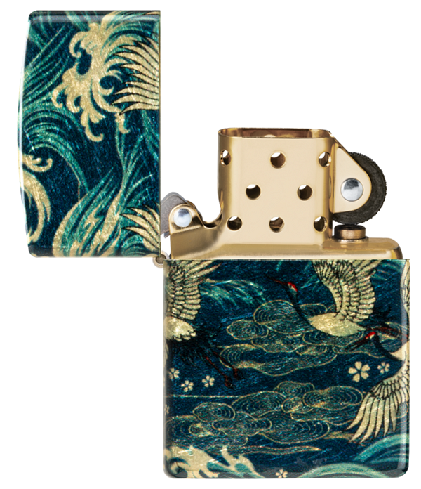 Zippo Animals 540 Fusion Design, Tumbled Brass Lighter #48684