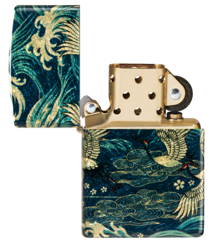 Zippo Animals 540 Fusion Design, Tumbled Brass Lighter #48684