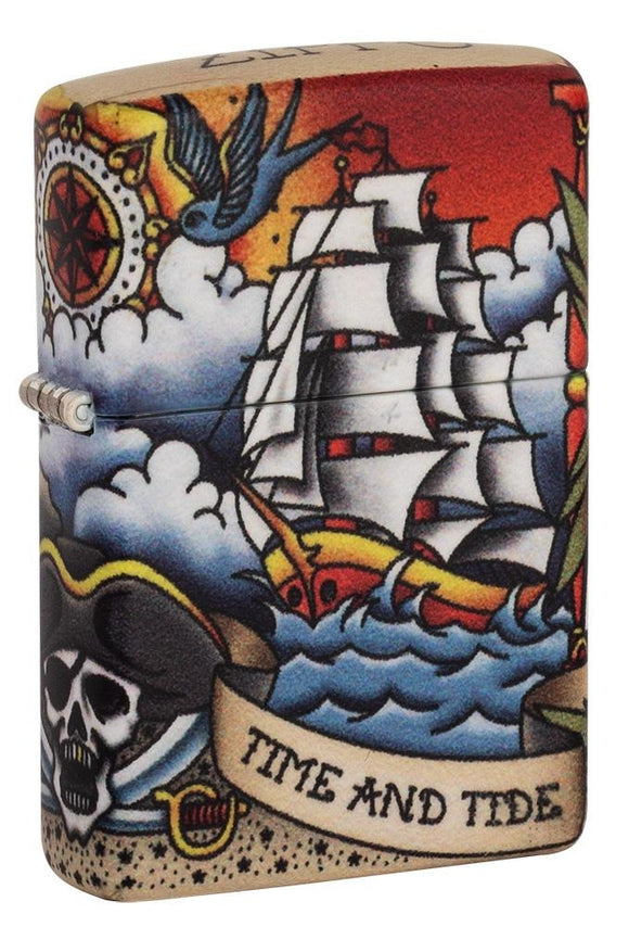 Zippo Nautical Tattoo 540° Design, Colorful Windproof Lighter #49532