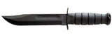 KA-BAR Fighting/Utility Knife, Black, Black Hard Sheath, Str Edge #1213
