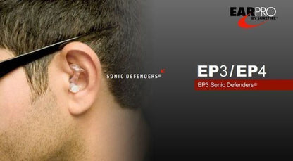 SureFire EarPro Sonic Defenders Plus, Clear, Small, w/Lanyard, Bag #EP4-SPR-BG