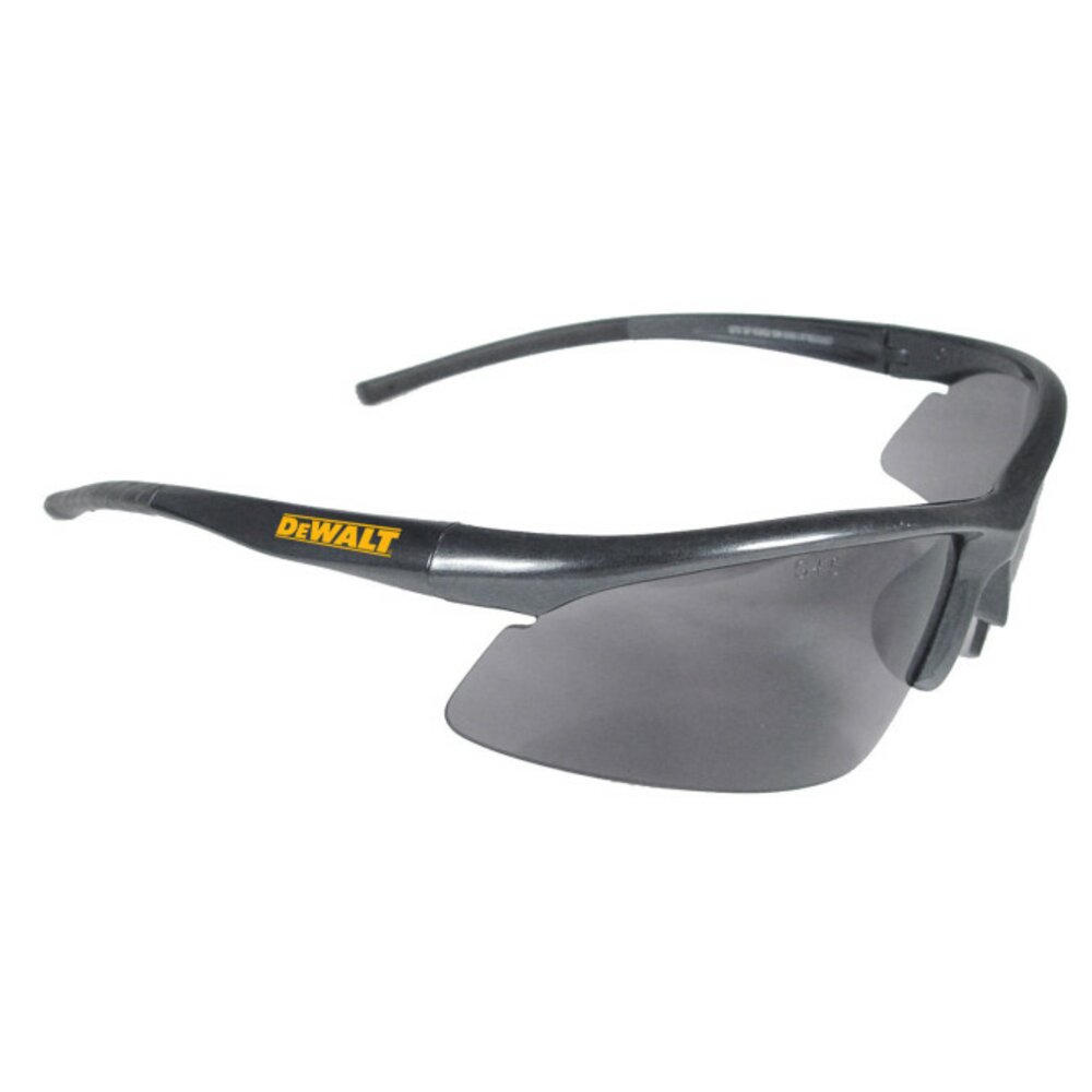 DeWalt Radius Safety Glass, Black Frame, Smoke Lens #DPG51-2D