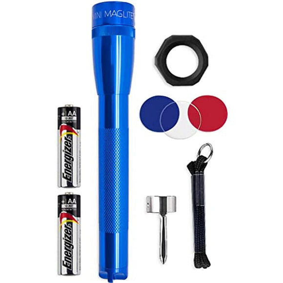 MAGLITE Mini LED 2-Cell AA Flashlight Combo Pack, Blue #SP2211C