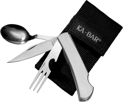 Ka-Bar Original HOBO, Stainless Fork, Knife, and Spoon + Nylon Sheath #1300